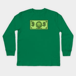 Mr. Krabs' one millionth dollar Kids Long Sleeve T-Shirt